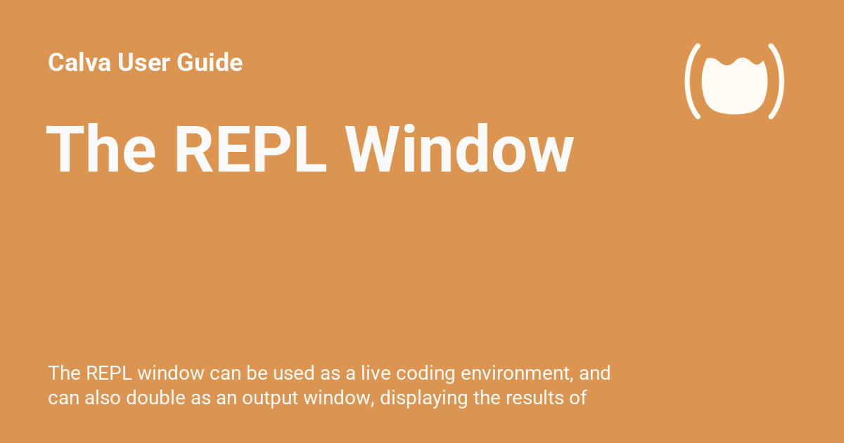 The REPL Window - Calva User Guide