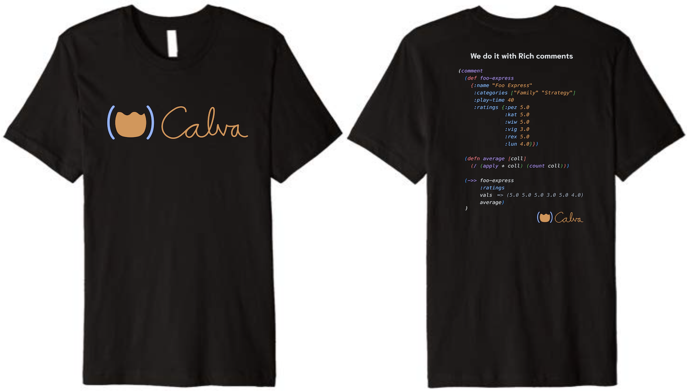 Calva T-shirt We do it with Rich Comments Back